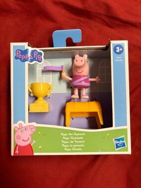 Peppa Pig Gymnast Figure Set Hasbro Trophy Balance Beam Toy